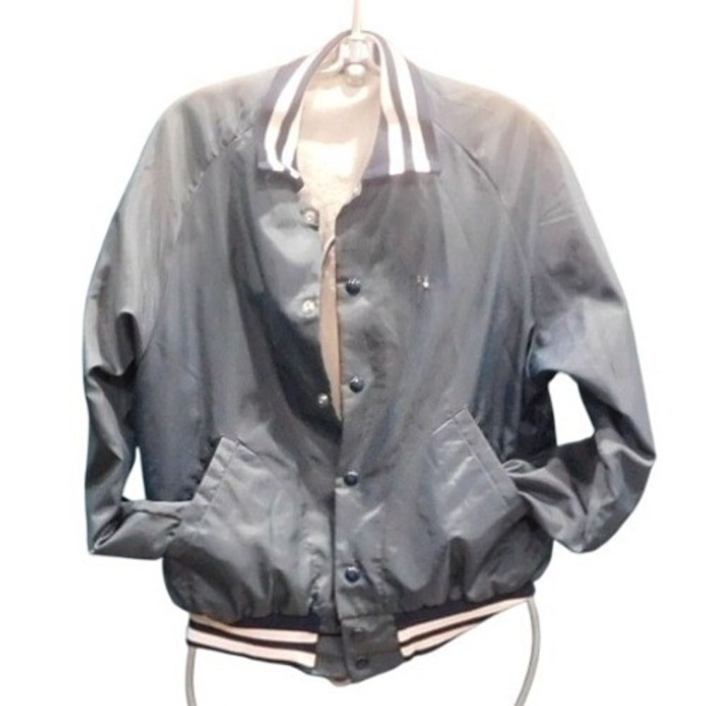 Navy blue thrashed mechanic jacket size small (s3)